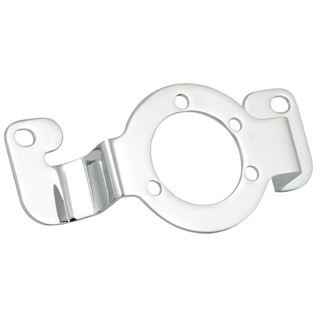 Air cleaner adapter bracket. Chrome Ilmanpuhdistimen sovitinkiinnike. Kromi