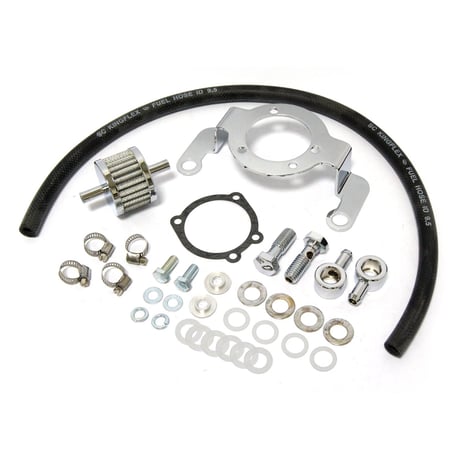 Air cleaner adapter bracket kit. Chrome Ilmanpuhdistimen sovittimen pidike