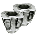 S&S, 3-5/8" big bore Evo cylinder set. Silver sylinterisarja