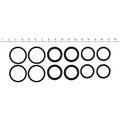 S&S, pushrod cover seal kit. Rubber Työntötangon kannen tiivistesarja, kumi