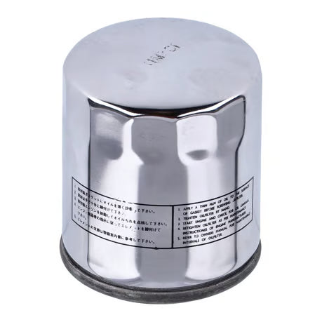 Athena, spin-on oil filter. Chrome