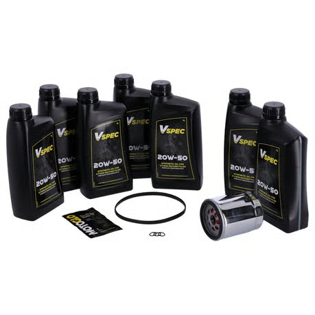 MCS, 'Big Oil' service kit. Full synthetic. Chrome filter -huoltosarja. Täyssynteettinen. Krominen suodatin.