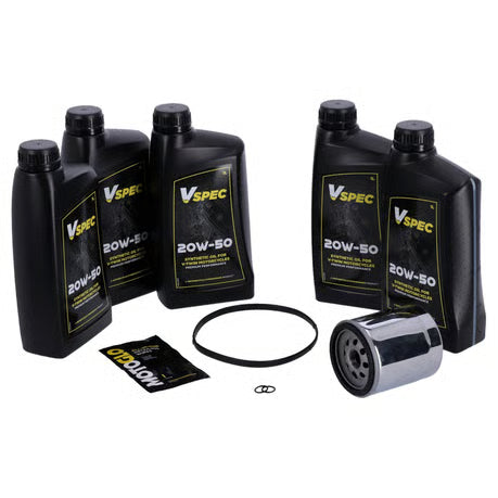 MCS 'Big Oil' service kit. Full synthetic. Chrome filter -huoltosarja. Täyssynteettinen. Krominen suodatin.