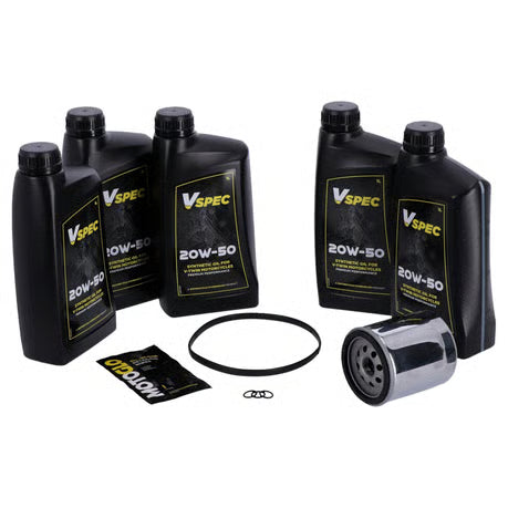 MCS, 'Big Oil' service kit. Full synthetic. Chrome filter -huoltosarja. Täyssynteettinen. Krominen suodatin.
