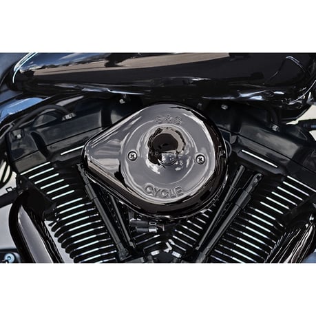 S&S, Stealth Teardrop cover. Lava Chrome
