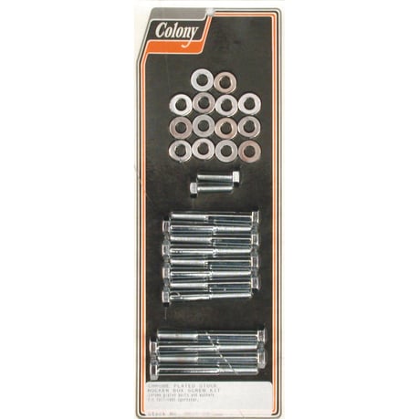 Colony, Sportster rocker box bolt kit. Hex, chrome keinuvivun pulttisarja.