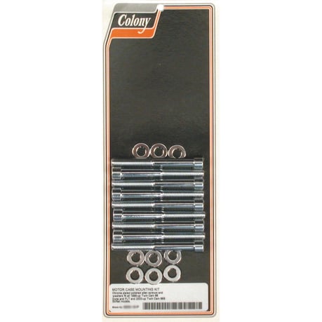 Colony, kampikammion pulttisarja, kuusiokolo, kiillotettu kromi (99-17 Twin Cam A/B)