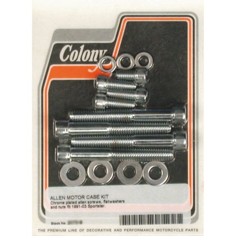 Colony, kampikammion pulttisarja, kuusiokolo, kromi (91-03 XL Sportster)