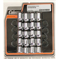 Colony, XL ribbed lower pushrod cover set. Chrome XL uurrettu alemman työntötangon suojussarja