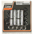 Colony, 84-99 lower pushrod cover kit. Chrome alemman työntötangon suojussarja