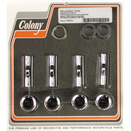 Colony, 36-39 upper pushrod cover kit. Chrome ylemmän työntötangon suojussarja