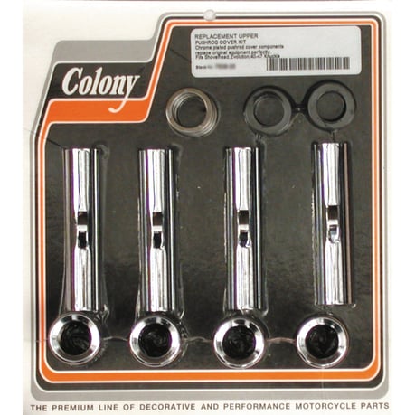 Colony, 40-99 upper pushrod cover kit. Chrome ylemmän työntötangon suojussarja