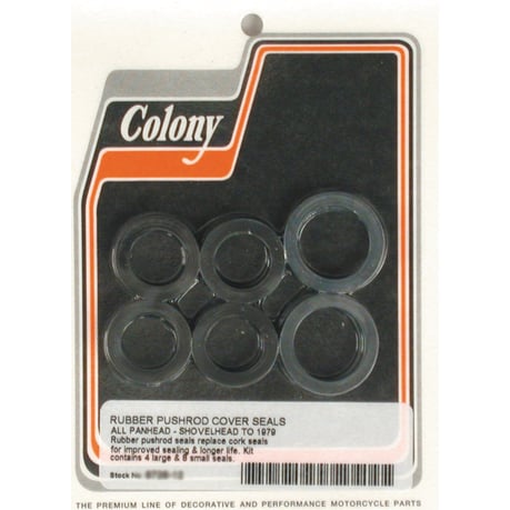 Colony, 48-E79 B.T. pushrod cover seal kit työntötangon kannen tiivistesarja