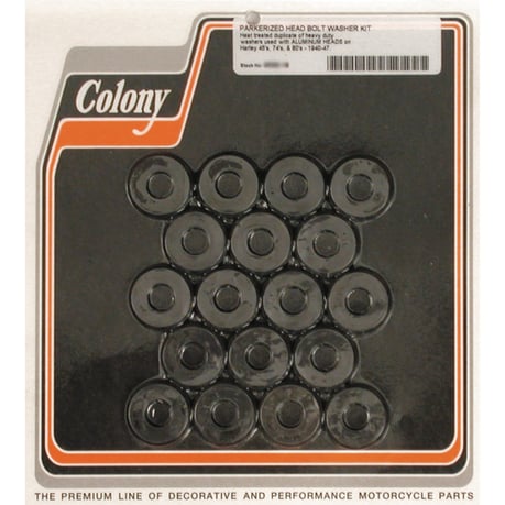 Colony head bolt washer set. Black kannen pultin aluslevysarja