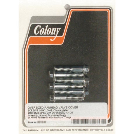 Colony, oversized Panhead rocker cover screw set Ylisuuri Panhead-venttiilikannen ruuvisarja