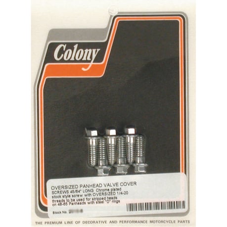 Colony, oversized Panhead rocker cover screw set Ylisuuri Panhead-venttiilikannen ruuvisarja