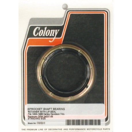 Colony, sprocket shaft oil seal. Screw type, STD Ketjupyörän akselin öljytiiviste. Ruuvityyppinen, vakiomalli