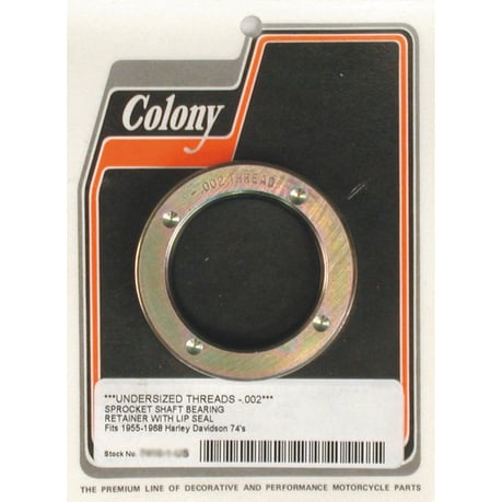 Colony, sprocket shaft oil seal. Screw type, -.002" ketjupyörän akselin öljytiiviste ruuvikiinnitys