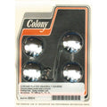 Colony, head bolt cover kit. Smooth domed, chrome Kannen pultin suojussarja. Sileä kupumainen, kromattu
