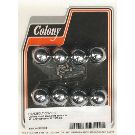 Colony, head bolt cover kit. Acorn, chrome Kannen pultin suojussarja, kromi