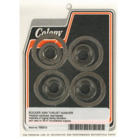 Colony, Knucklehead rocker arm thrust washer kit Knucklehead-keinuvivun työntövarren aluslevysarja