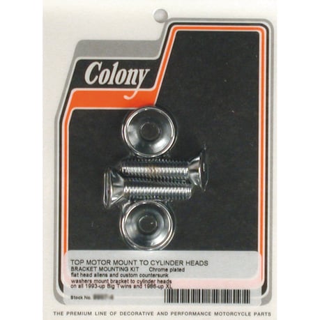 Colony, motor mount bolt kit. Chrome Moottorin kiinnityspulttisarja, kromia