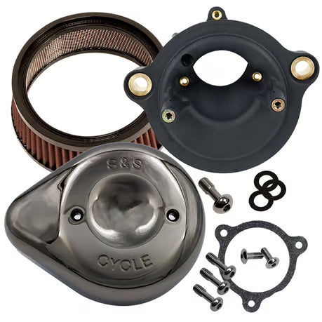 S&S, Stealth Air Cleaner Kit with Lava Chrome Teardrop ilmanpuhdistinsarja